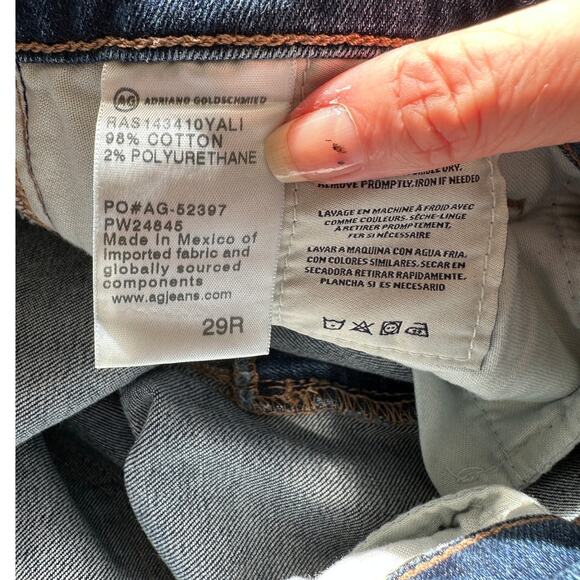 AG Adriano Goldschmied Prima Ankle Jeans Blue Cigarette Leg Sz 29 - Picture 9 of 13